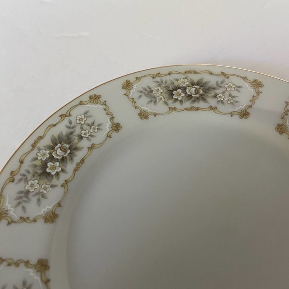 Happy Home China Elegance Bread & Butter White Flowers W/ Scrolls Discontinued - Picture 5 of 6
